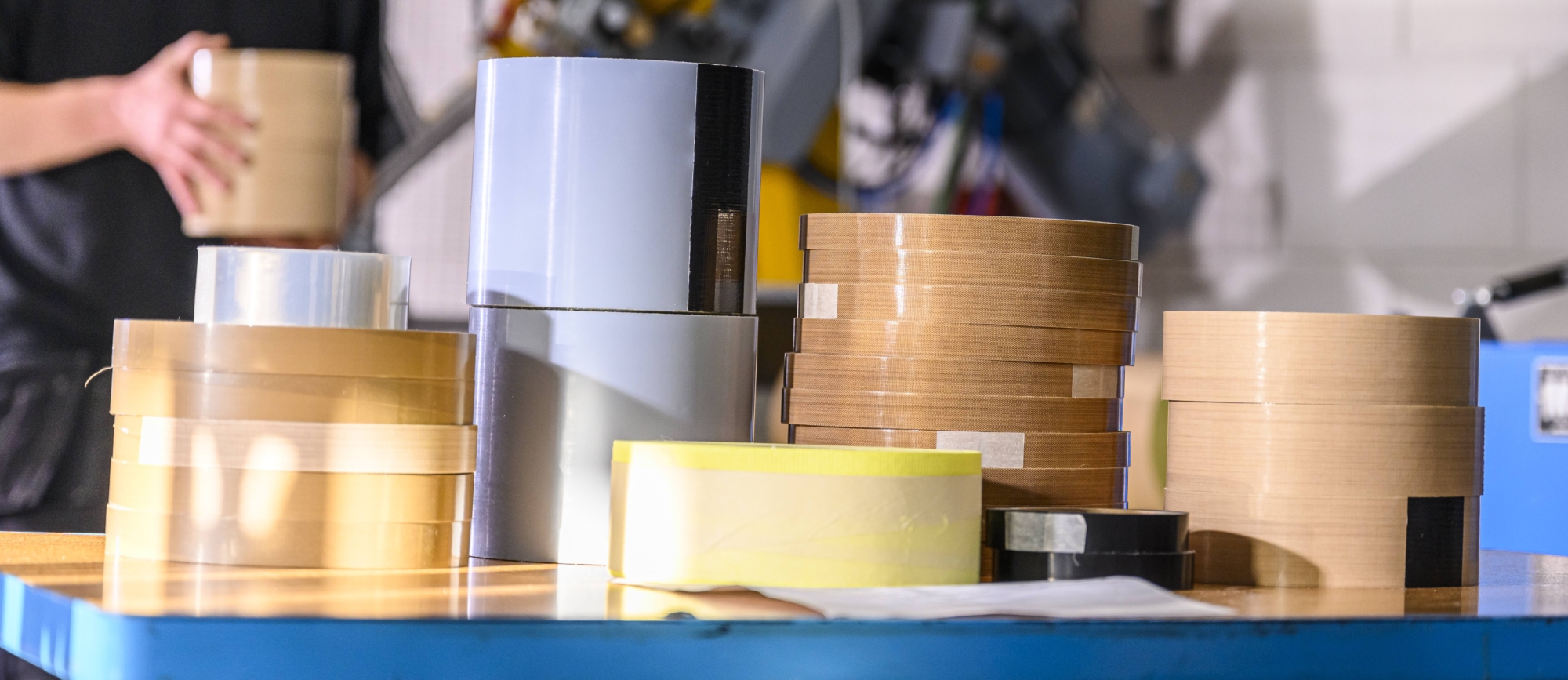 Verschillende rollen PTFE tape